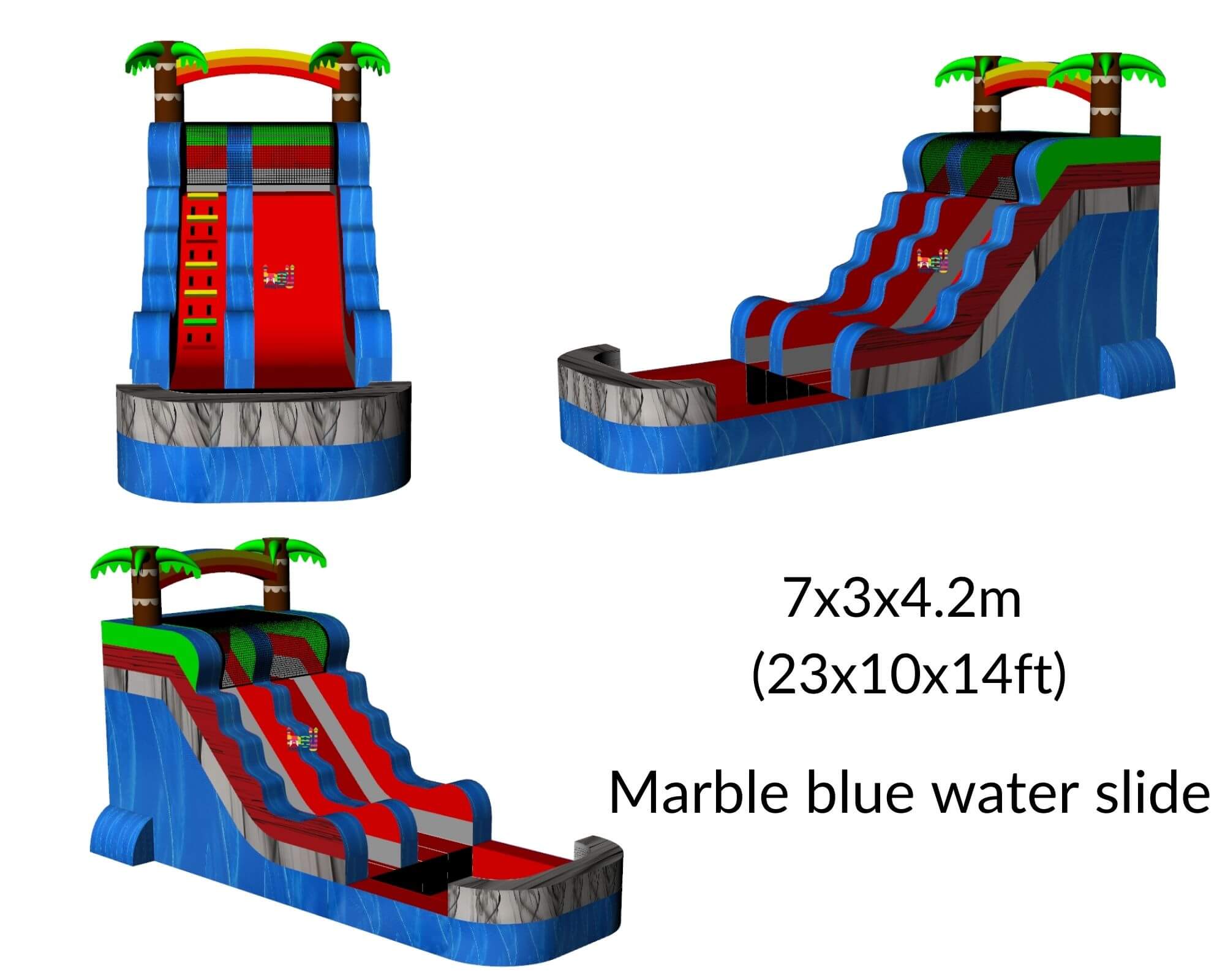 popular palm tree inflatable water slide