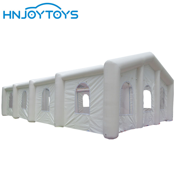 White Waterproof PVC Seal Inflatablet Tent With Door And Windows