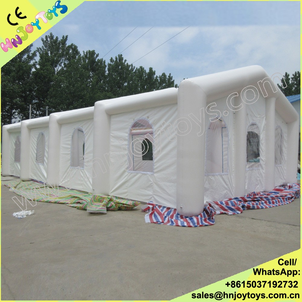 White Waterproof PVC Seal Inflatablet Tent With Door And Windows