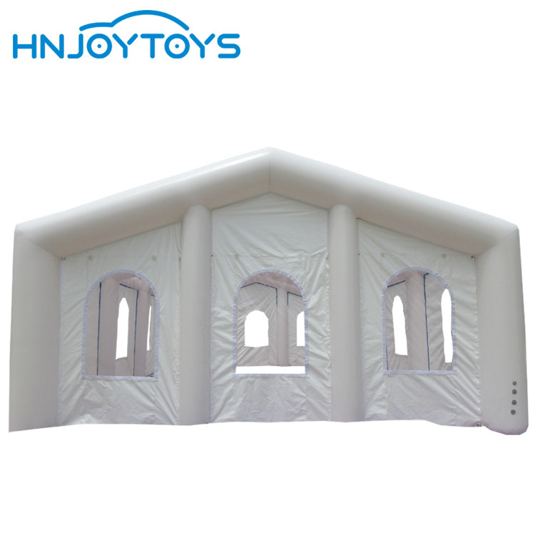 White Waterproof PVC Seal Inflatablet Tent With Door And Windows