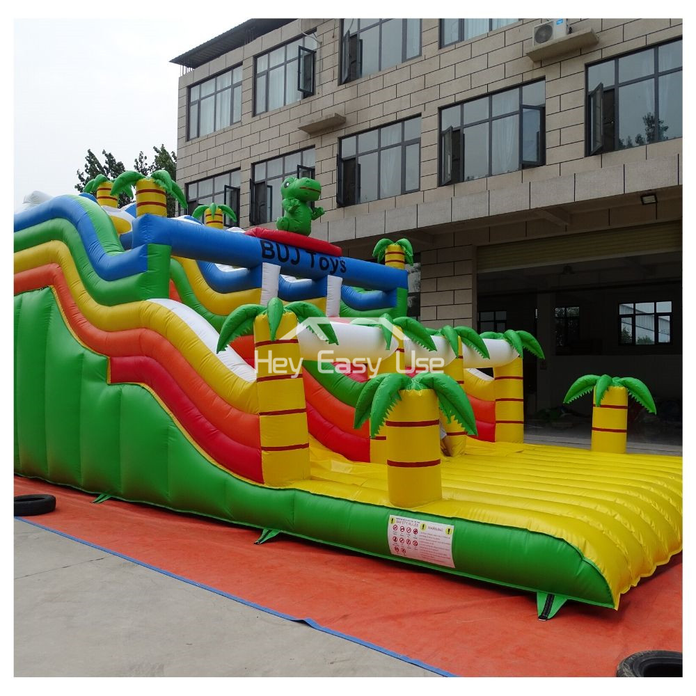 Tropical Theme Dinosaur Inflatable Slide 