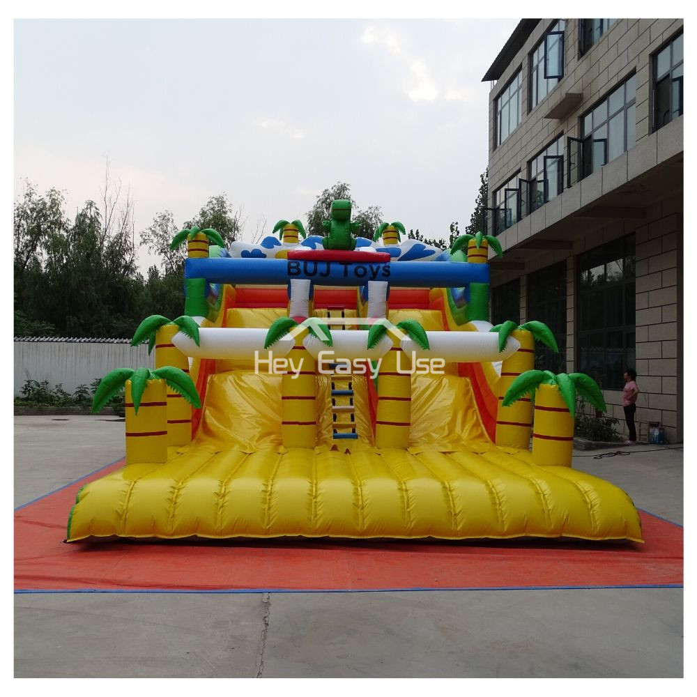 Tropical Theme Dinosaur Inflatable Slide 