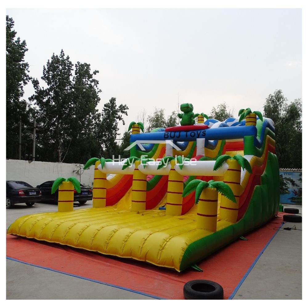 Tropical Theme Dinosaur Inflatable Slide 