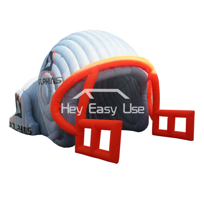 Outdoor Huge Inflatable Football Helmet Tunnel Tent 