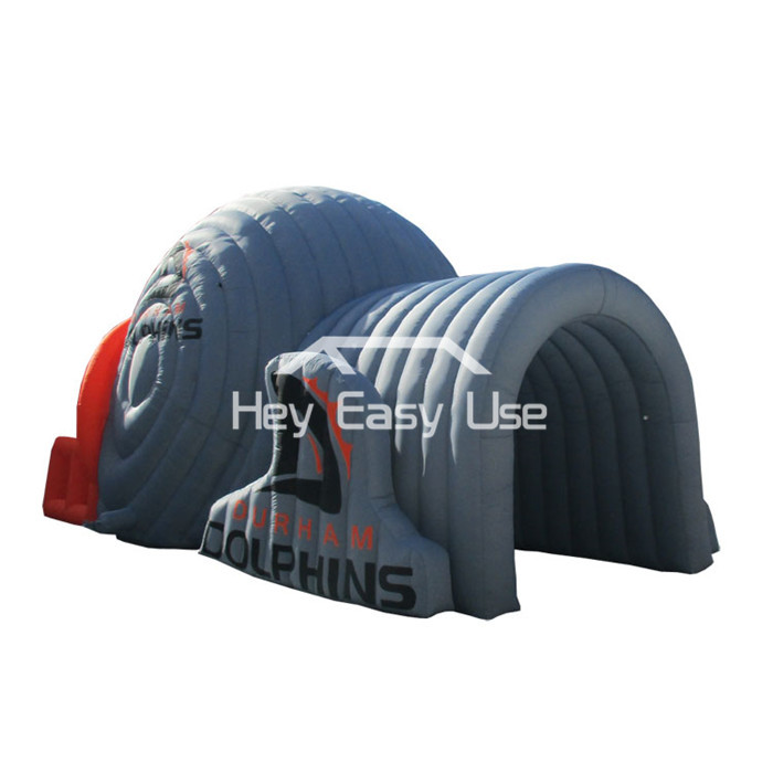 Outdoor Huge Inflatable Football Helmet Tunnel Tent 