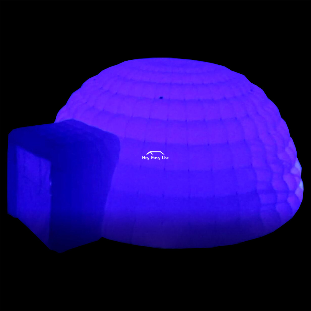 Color changing Led lighted inflatable dome tent with free blower