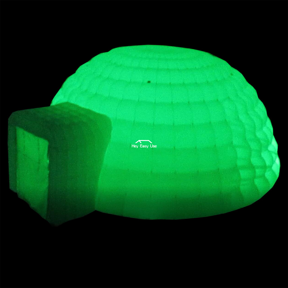 Color changing Led lighted inflatable dome tent with free blower