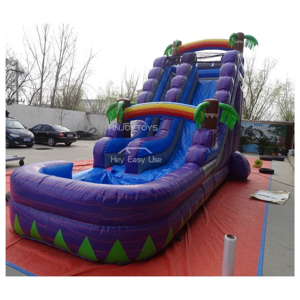 high quality PVC slide with swimming pool.inflatable water park