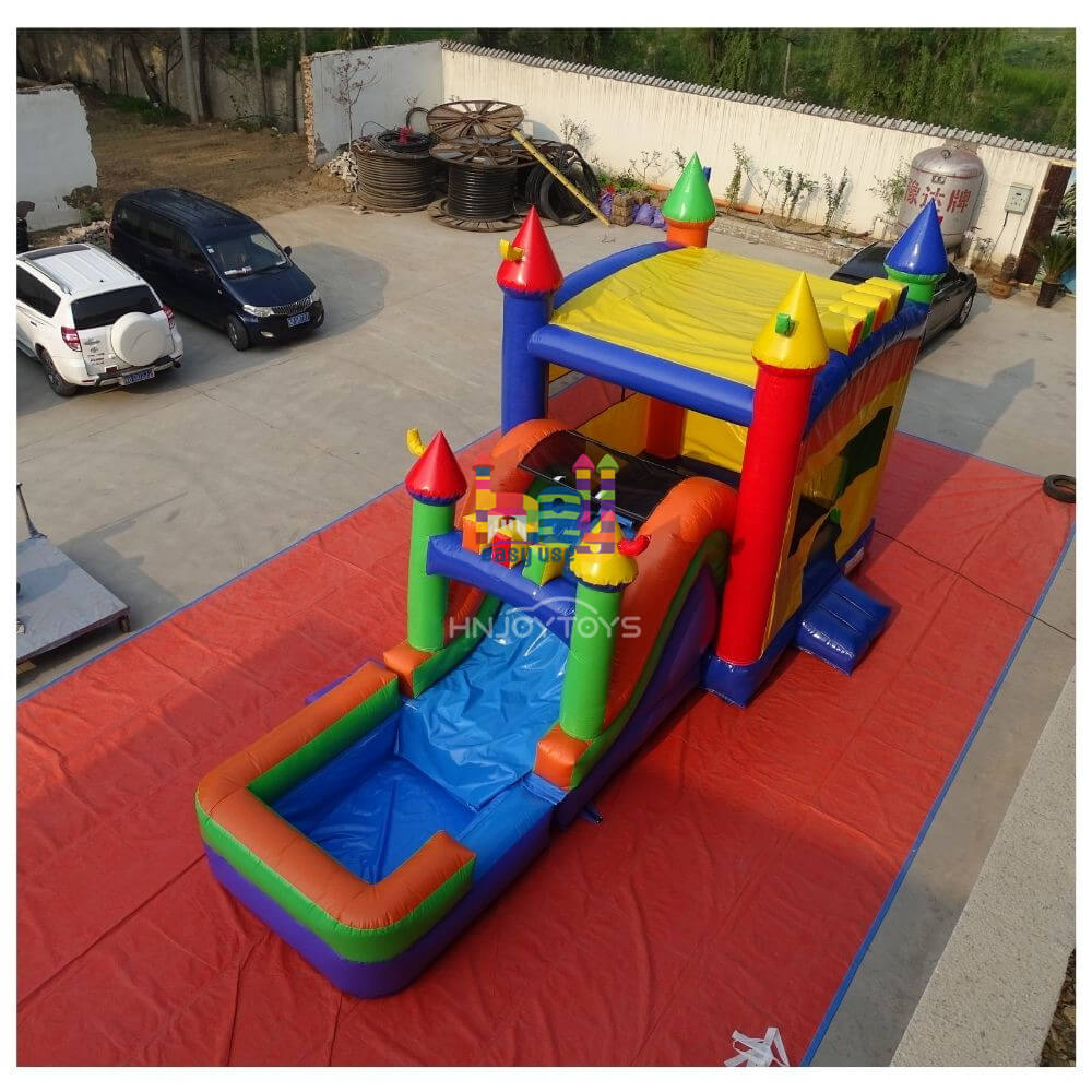 wet-dry bounce house water slide combo