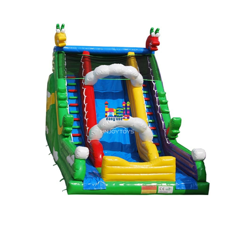 Dragon Inflatable Dry Slide Double Lane