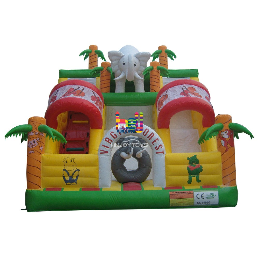 Elephant Inflatable Slide Virgin Forest