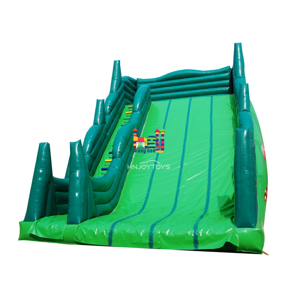 Single Lane Green Inflatable Slide