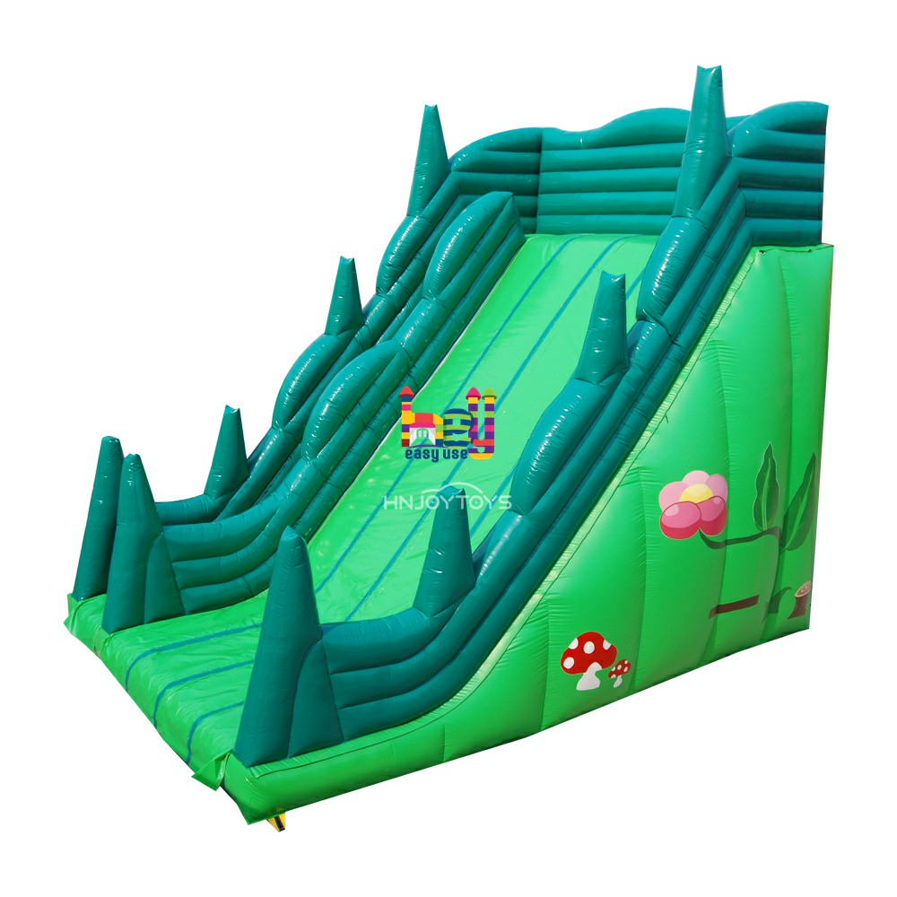 Single Lane Green Inflatable Slide