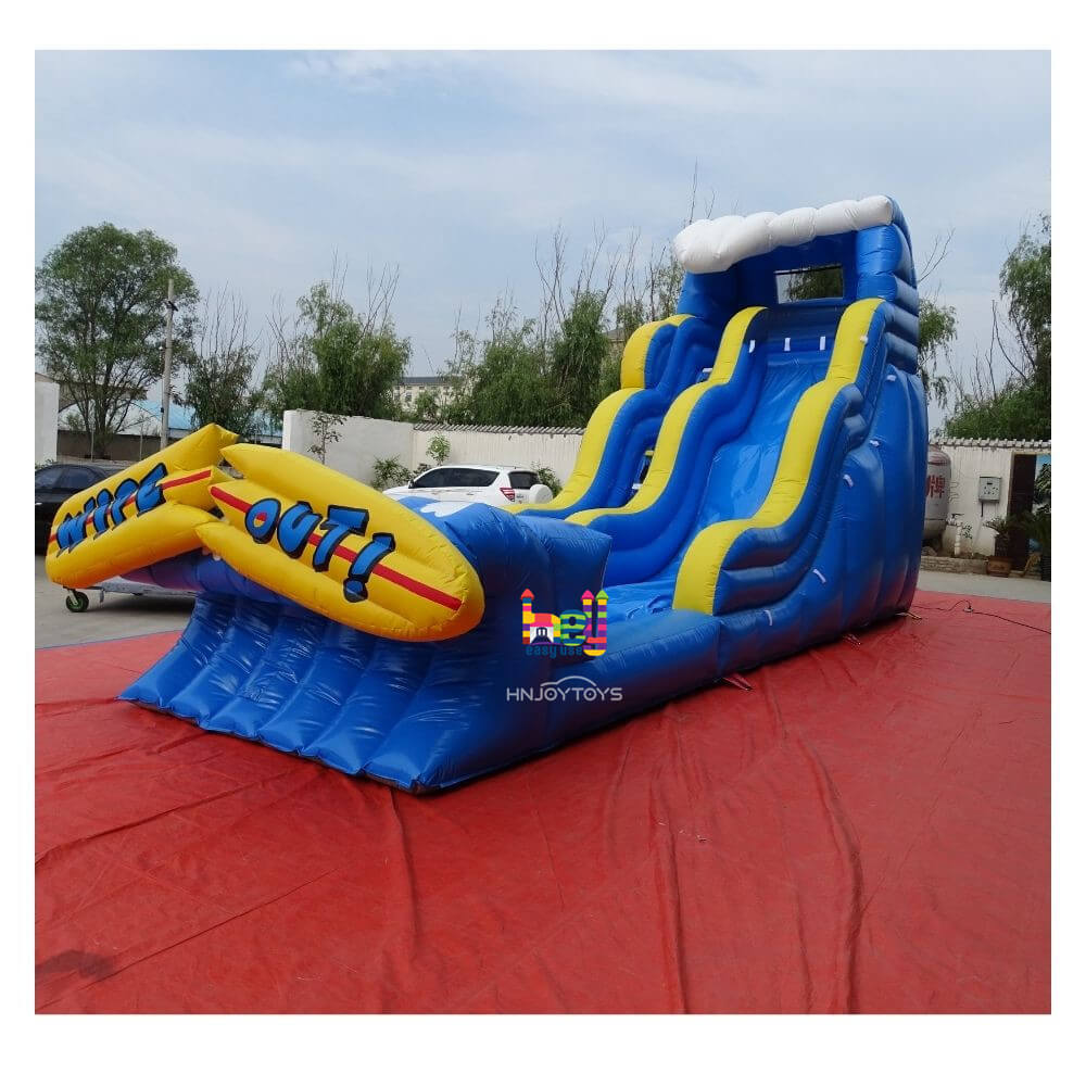 Wipe Out Inflatable Water Slide With Pool