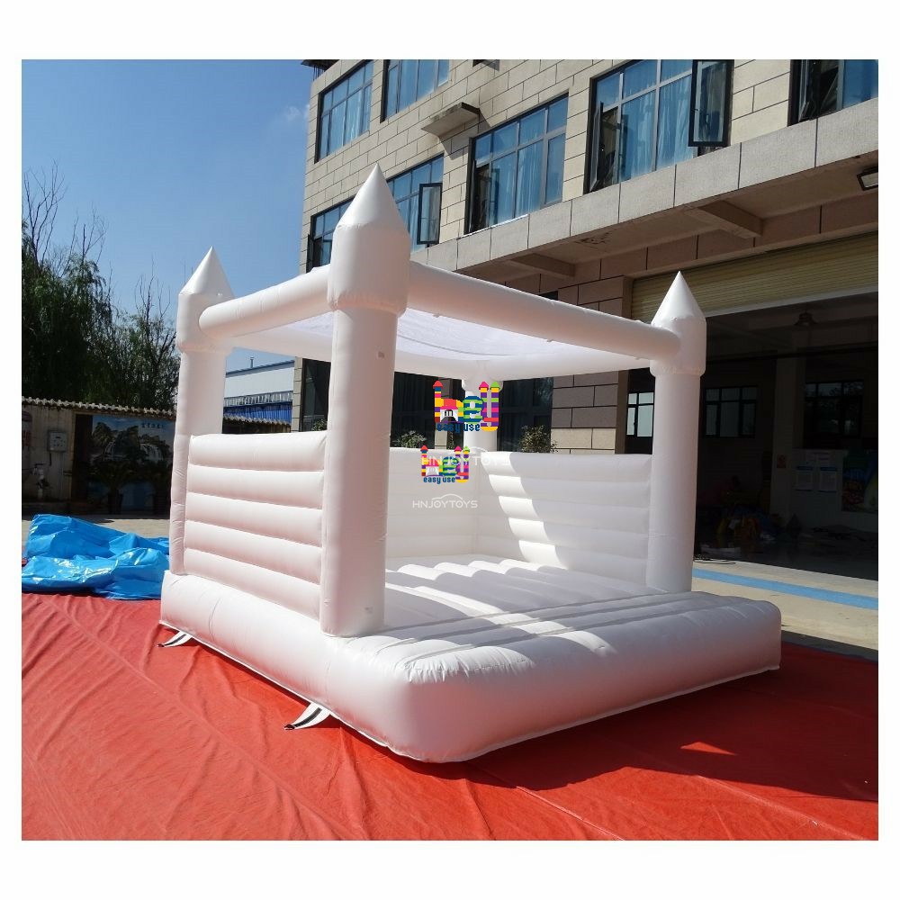 Inflatable All White Wedding Bounce House Castle Commercial Jumping Jumper Outdoor 