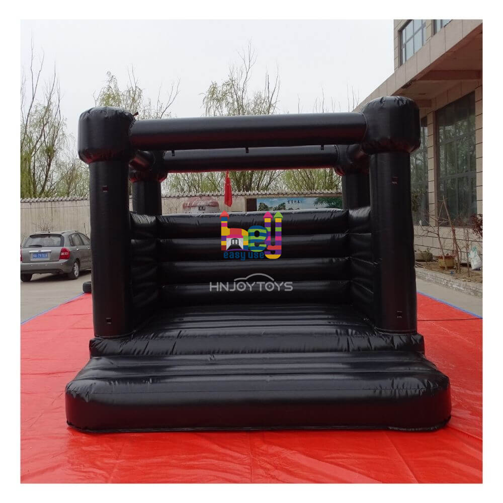 black and white bouncy castle