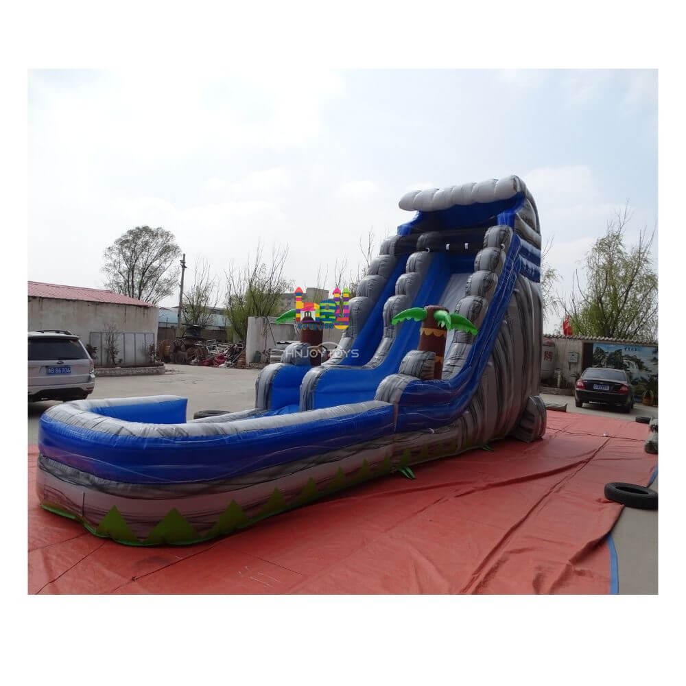 huge size marble gray inflatable water slide 