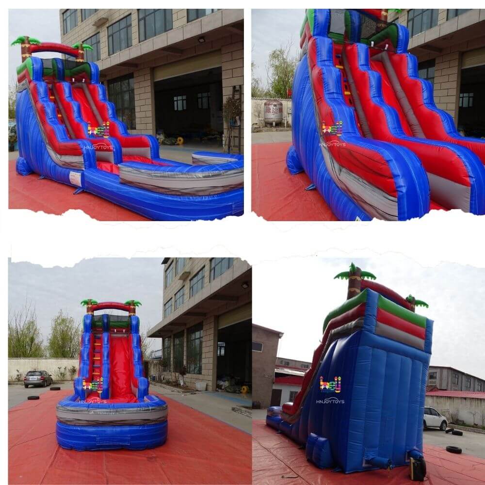 colorful waterpark equipment PVC vinyl water slides