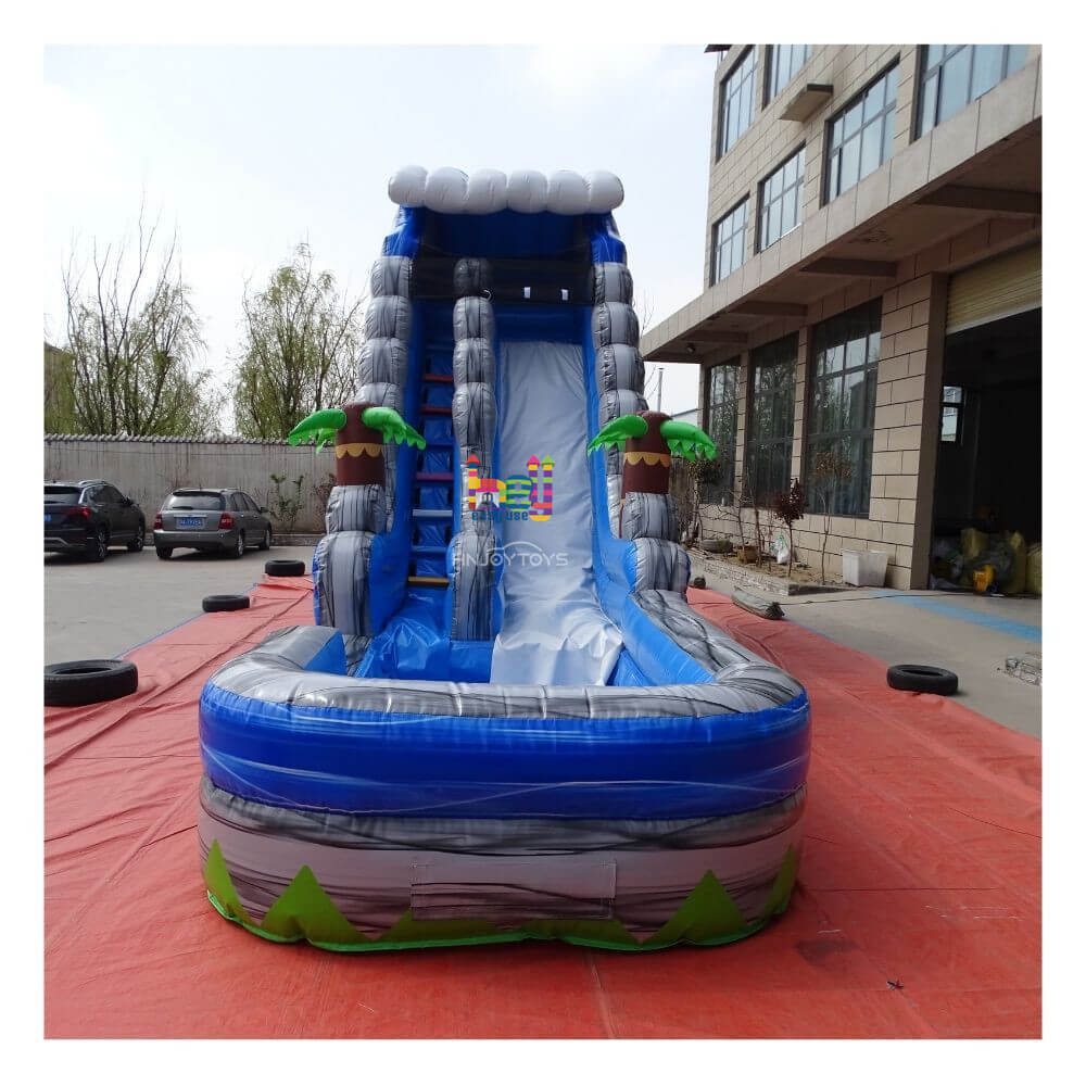 huge size marble gray inflatable water slide 