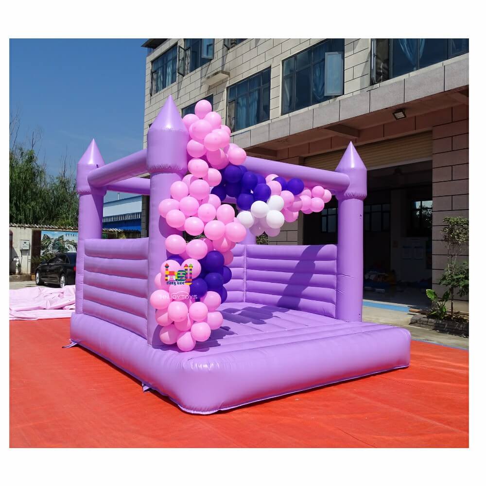 Children Soft Play Game Light Purple Inflatable Bounce House