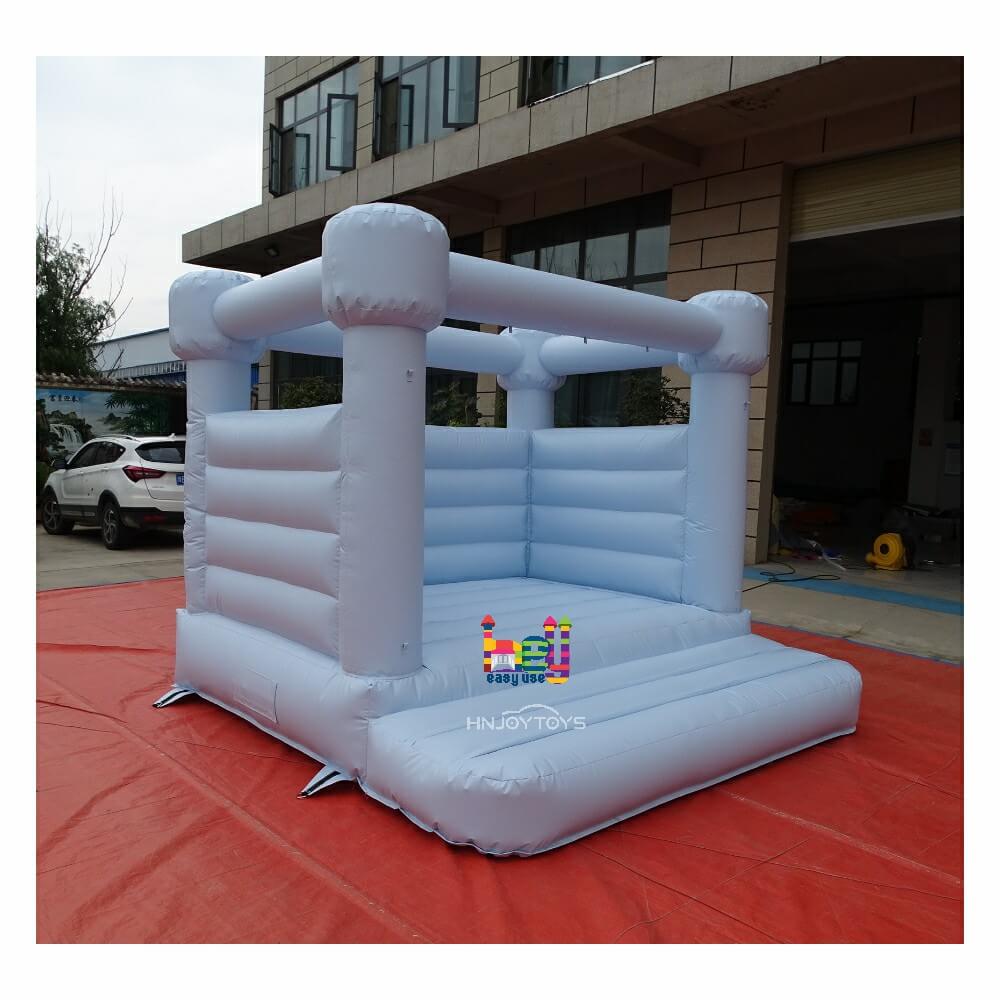 Pastel Color Light Blue Bouncy House Inflatable Toddler Castle