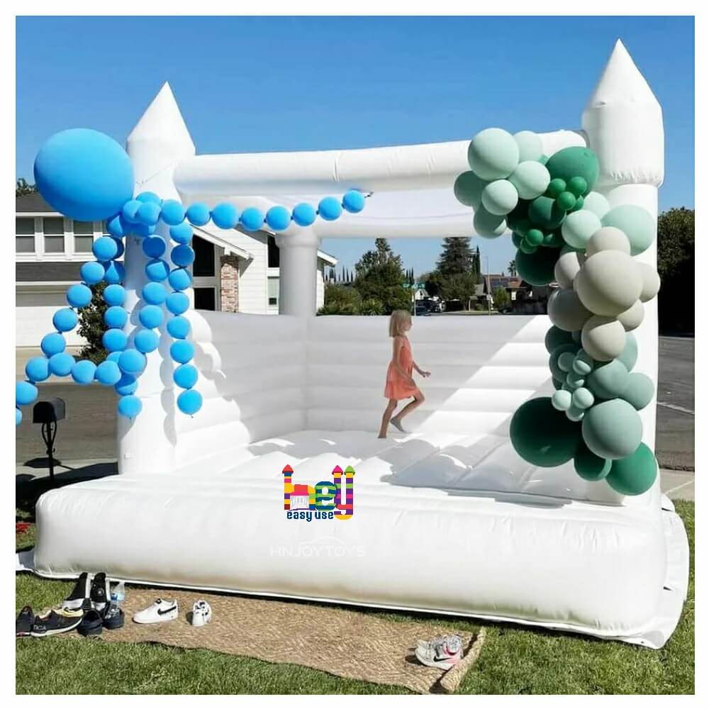 White Bouncy Castle Inflatable PVC For Wedding Party 