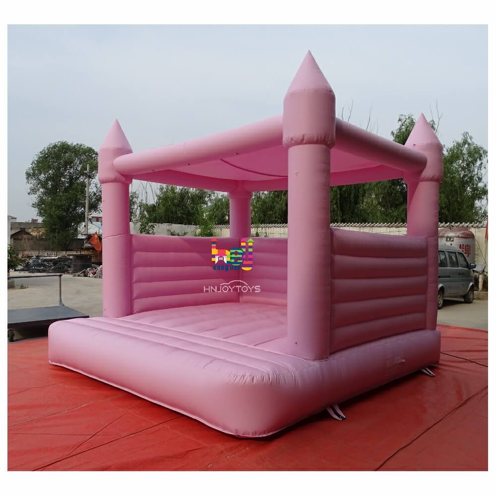 Light Pink Bounce House Inflatable Pastel Color