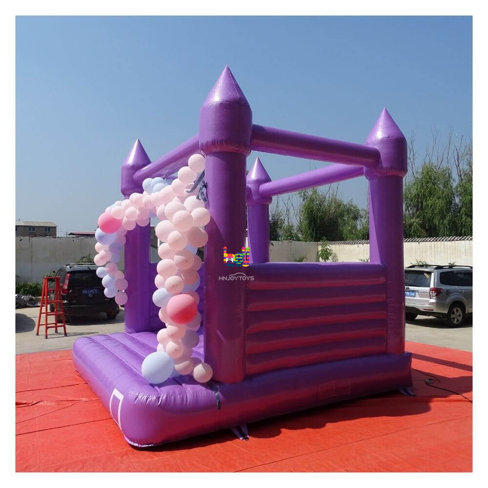 Amusement Park Tarpaulin Inflatable Jumping Castle Inflatable Purple Bounce House