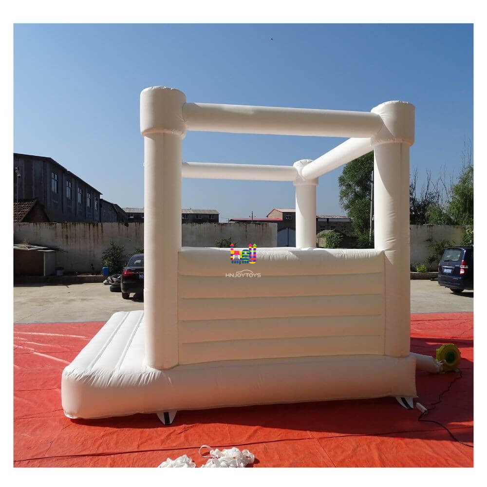 Inflatable White Bounce House Castle - Inflatable Jumper Bounce House with Air Blower Wedding Bouncy Castle Jumping Bed for Weddings, Birthdays, Parties