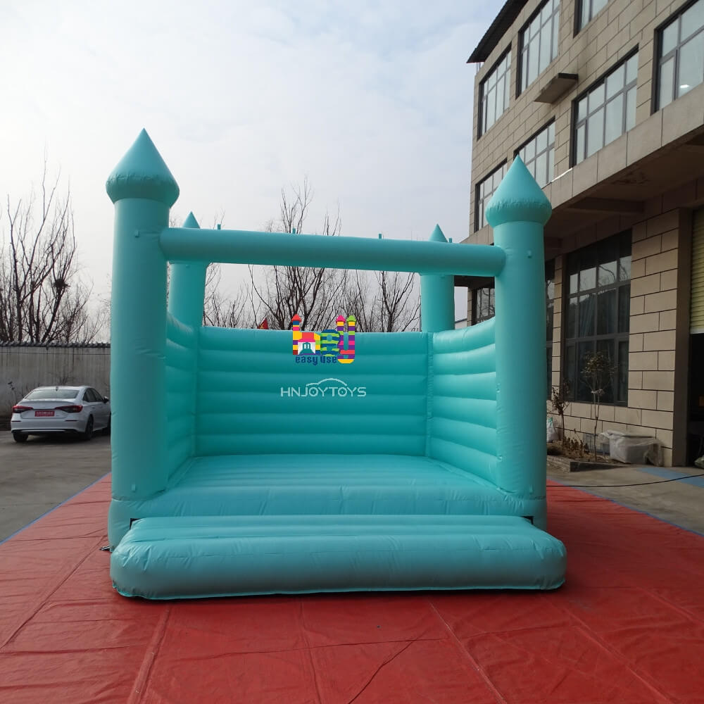 Sky blue inflatable bouncer castle for wedding cheap inflatable wedding bouncer with air blower