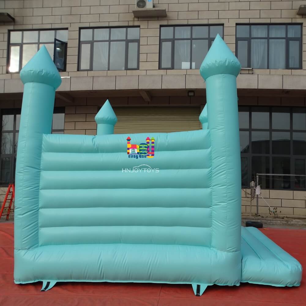 Sky blue inflatable bouncer castle for wedding cheap inflatable wedding bouncer with air blower