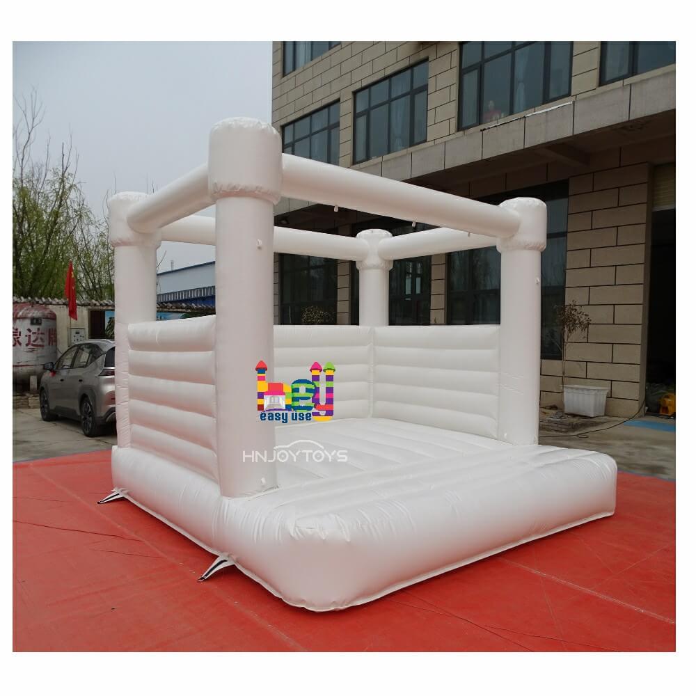 Inflatable White Bounce House Jumper Castle Decorate For Wedding Party