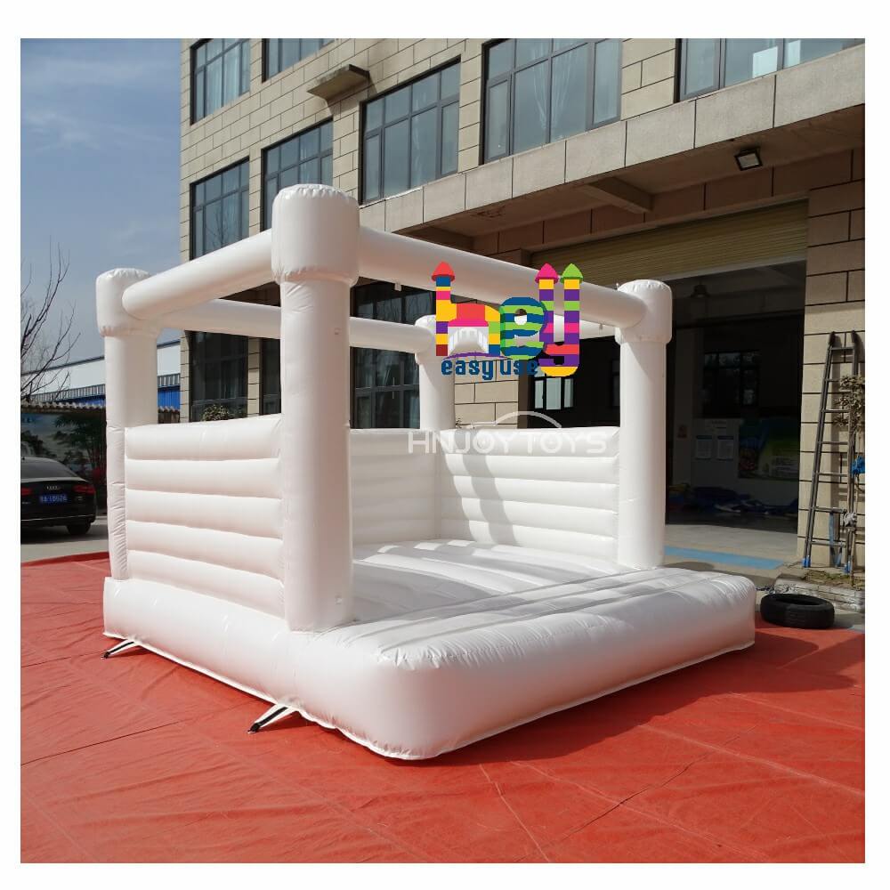 Commercial adults kids inflatable white wedding bouncy castle/white bounce house for sale