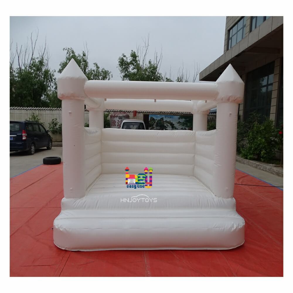 All White Wedding Castle Inflatable Bounce House