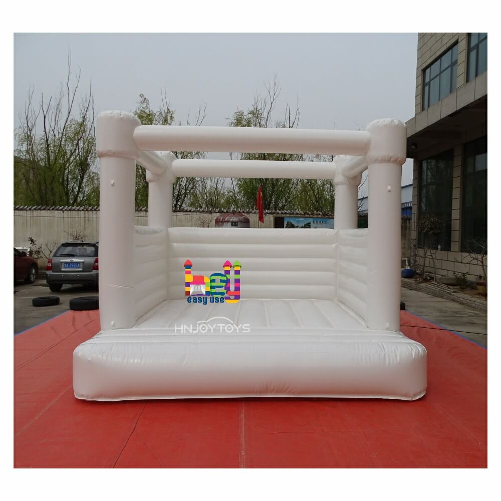 Inflatable White Bounce House Jumper Castle Decorate For Wedding Party