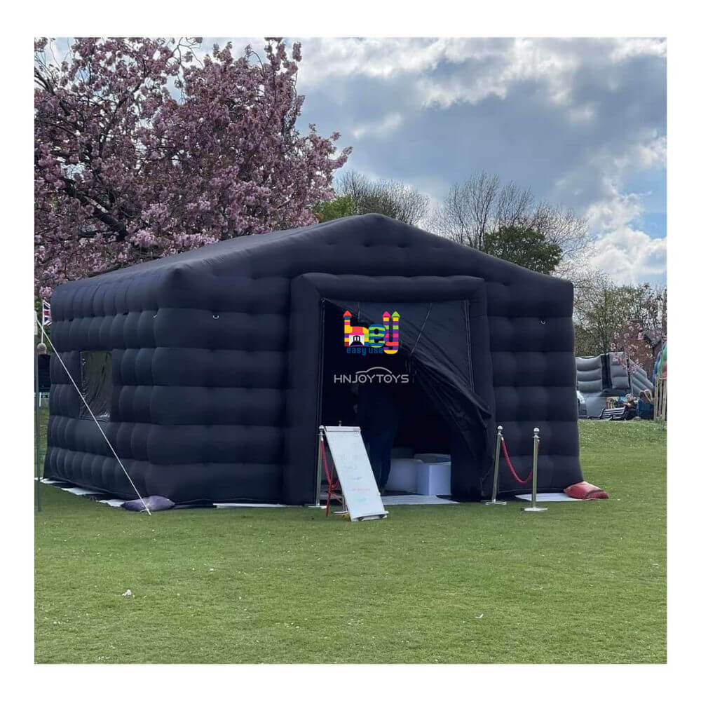 Black Inflatable Nightclub Tent Cube For Party Event