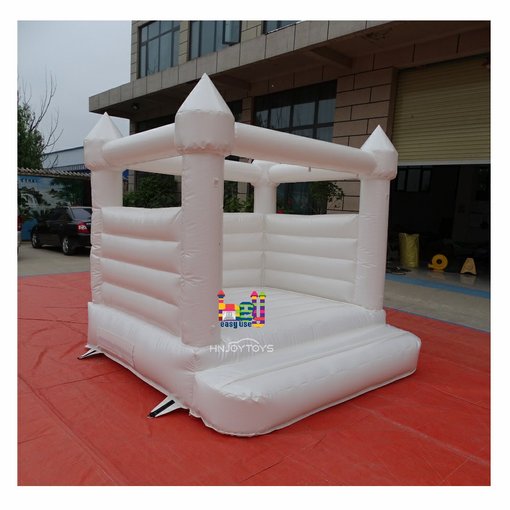 White wedding bounce house, romantic white bouncy castle for sale