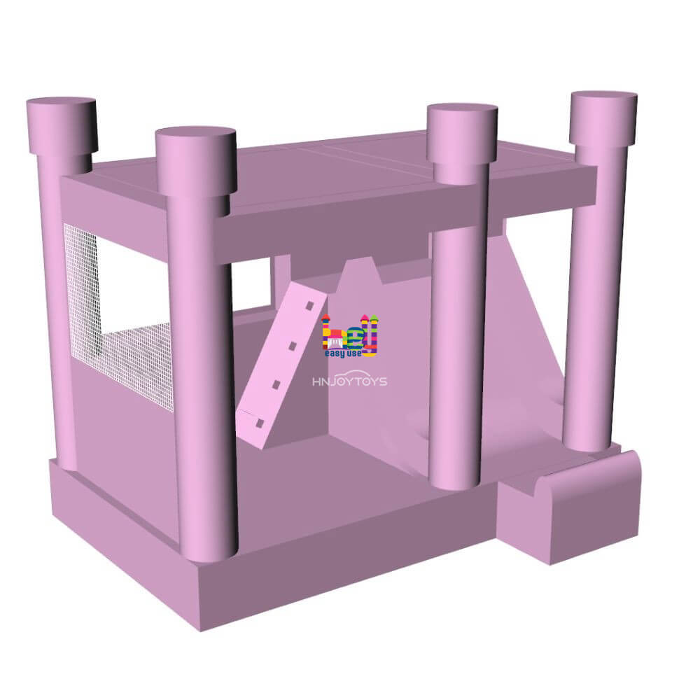 Pink Inflatable PVC Bounce House with  Slide Combo On Promotion 