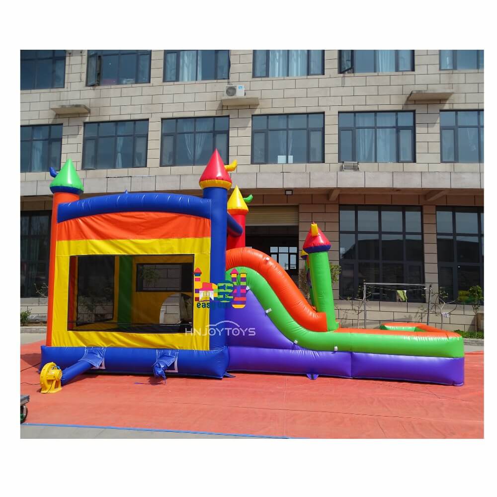 Mobile PVC Bounce House With Slide For Party 