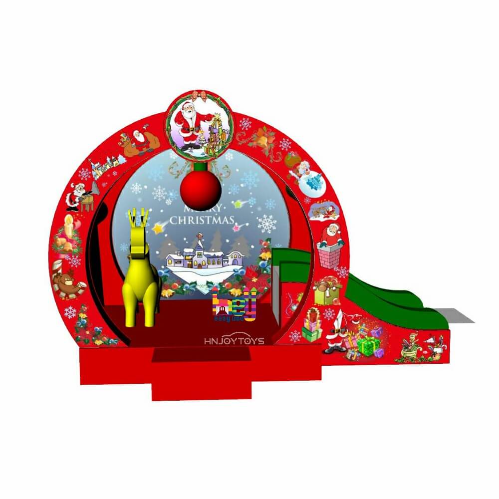 Christmas Trampoline With Slide Combo For Kids