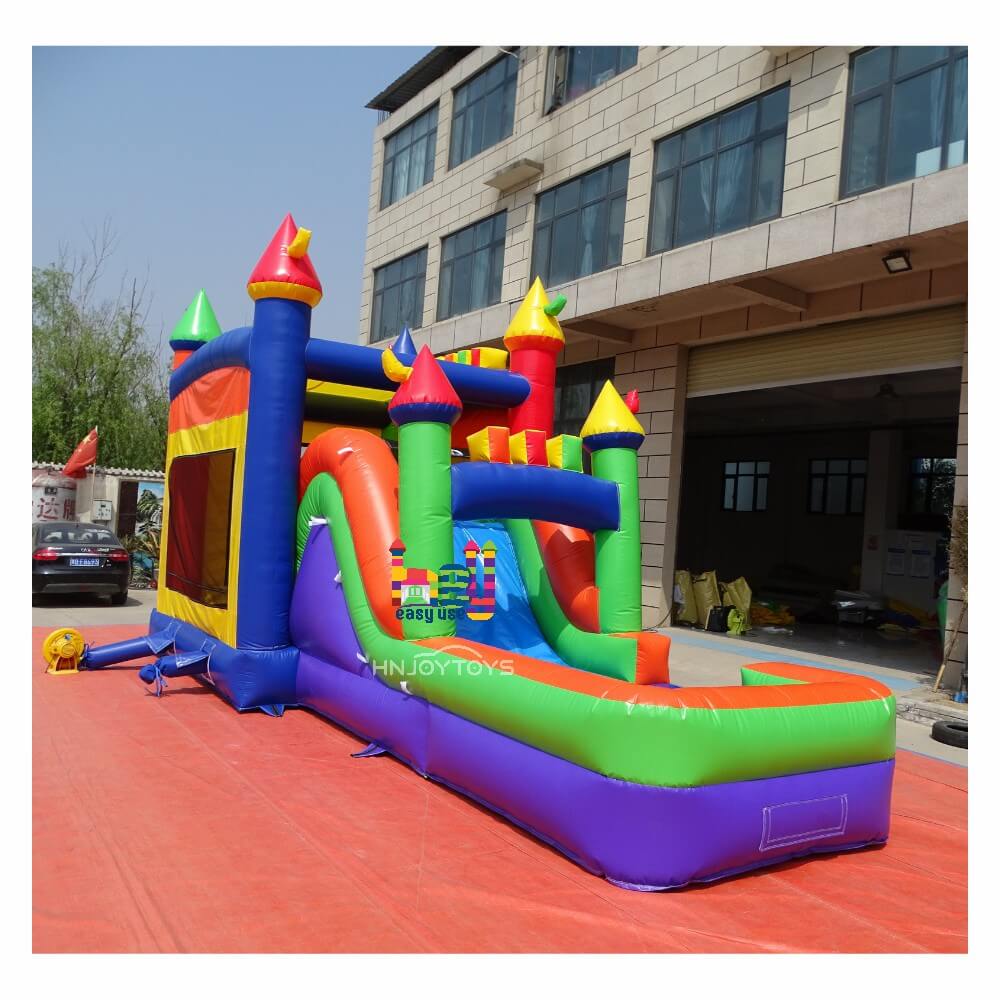 Mobile PVC Bounce House With Slide For Party 