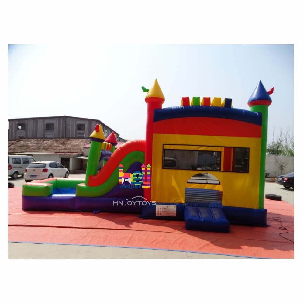 Mobile PVC Bounce House With Slide For Party 