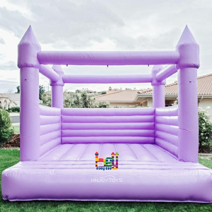 Children Soft Play Game Light Purple Inflatable Bounce House