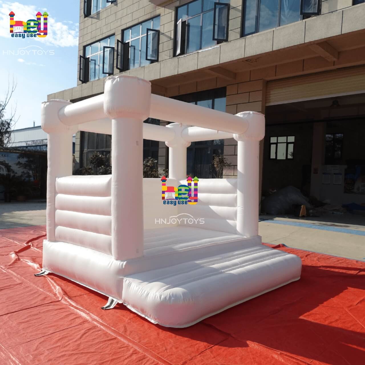 commercial white moon bounce sale with blower