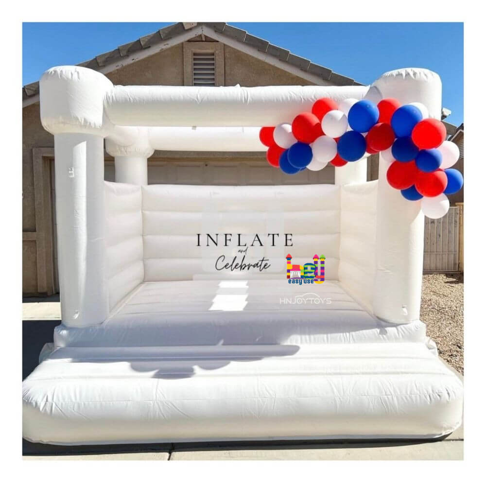 solid white bounce house