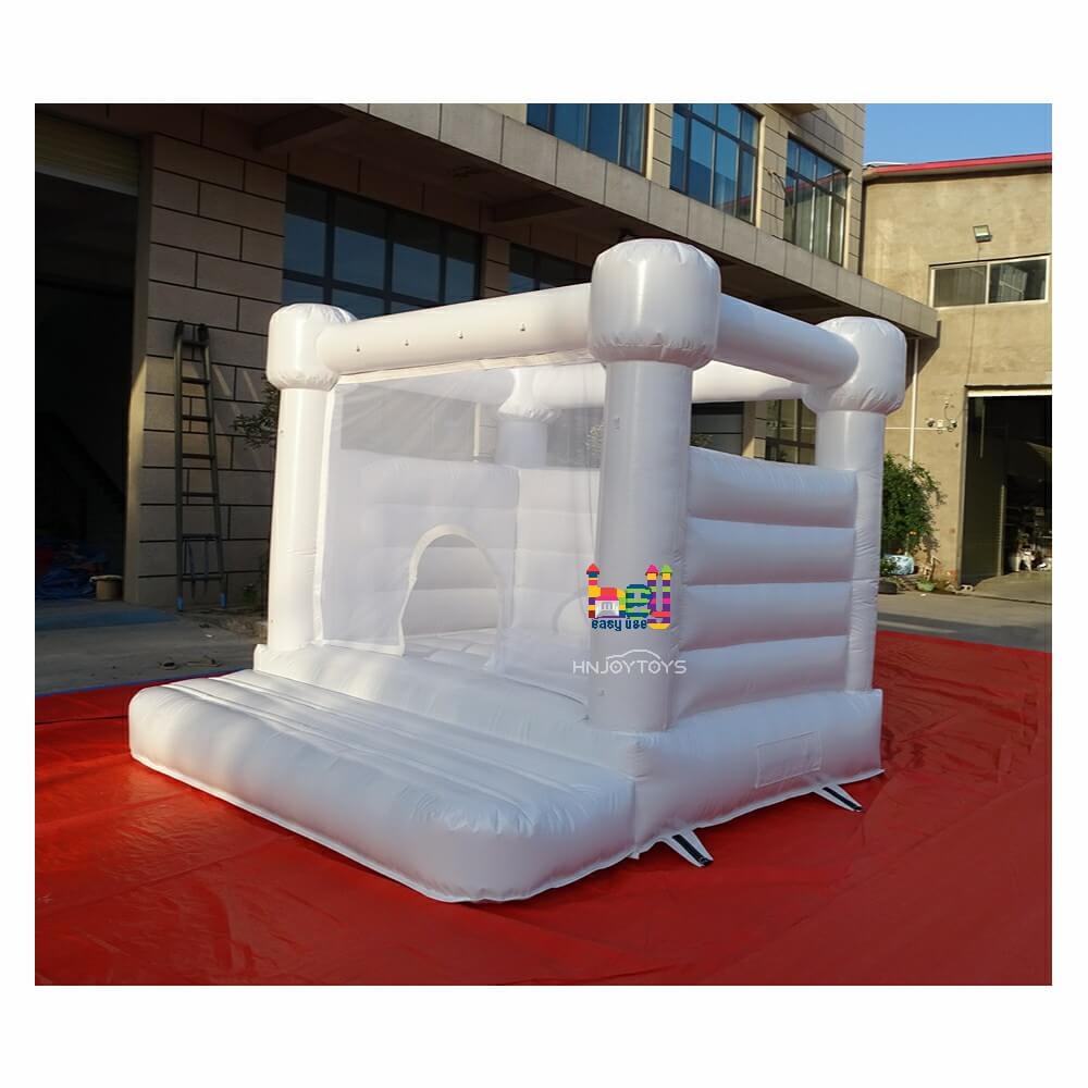 white bouncy castle wedding