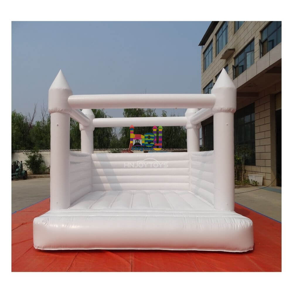 white blow up bounce house