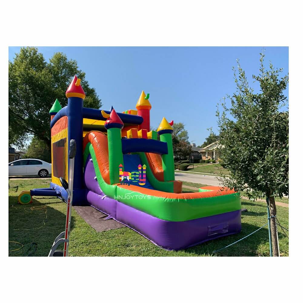 wet-dry bounce house water slide combo