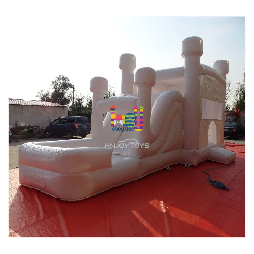 customized big white bounce house