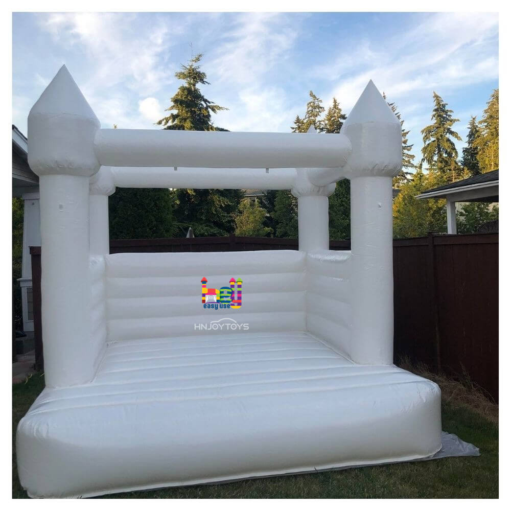 solid white bounce house